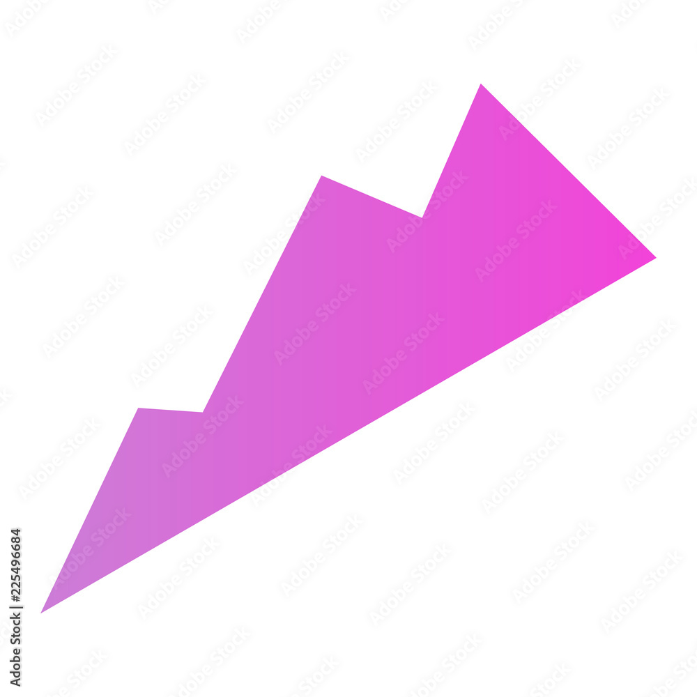 Aufkleber purple graph icon. isometric of purple graph vector icon for web design isolated on white background
