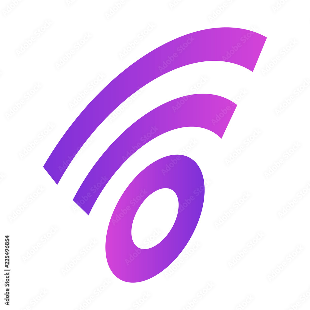 Poster wifi sign icon. isometric of wifi sign vector icon for web design isolated on white background