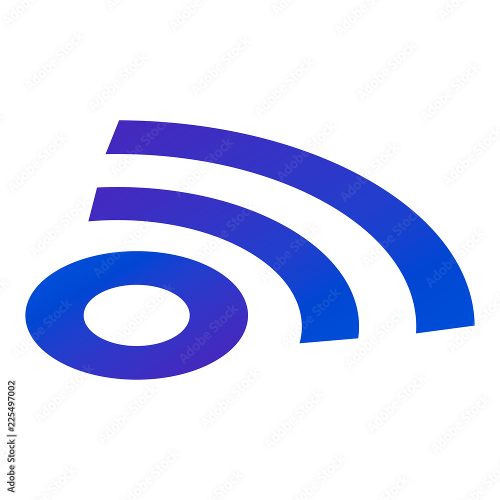 Poster Sign wifi icon. Isometric of sign wifi vector icon for web design isolated on white background