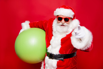 Holly jolly merry x mas cheerful funny positive stylish Santa in