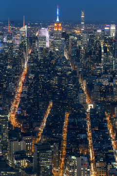 New York city at night