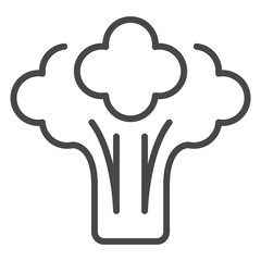 Eco broccoli icon. Outline eco broccoli vector icon for web design isolated on white background