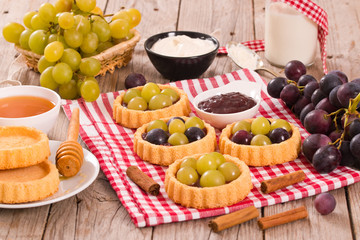 Grape tarts.