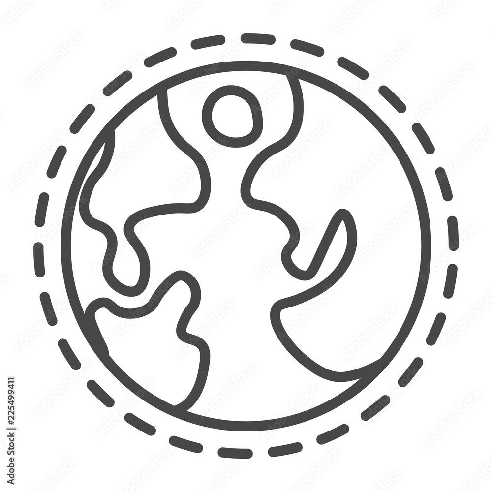 Poster earth planet icon. outline earth planet vector icon for web design isolated on white background