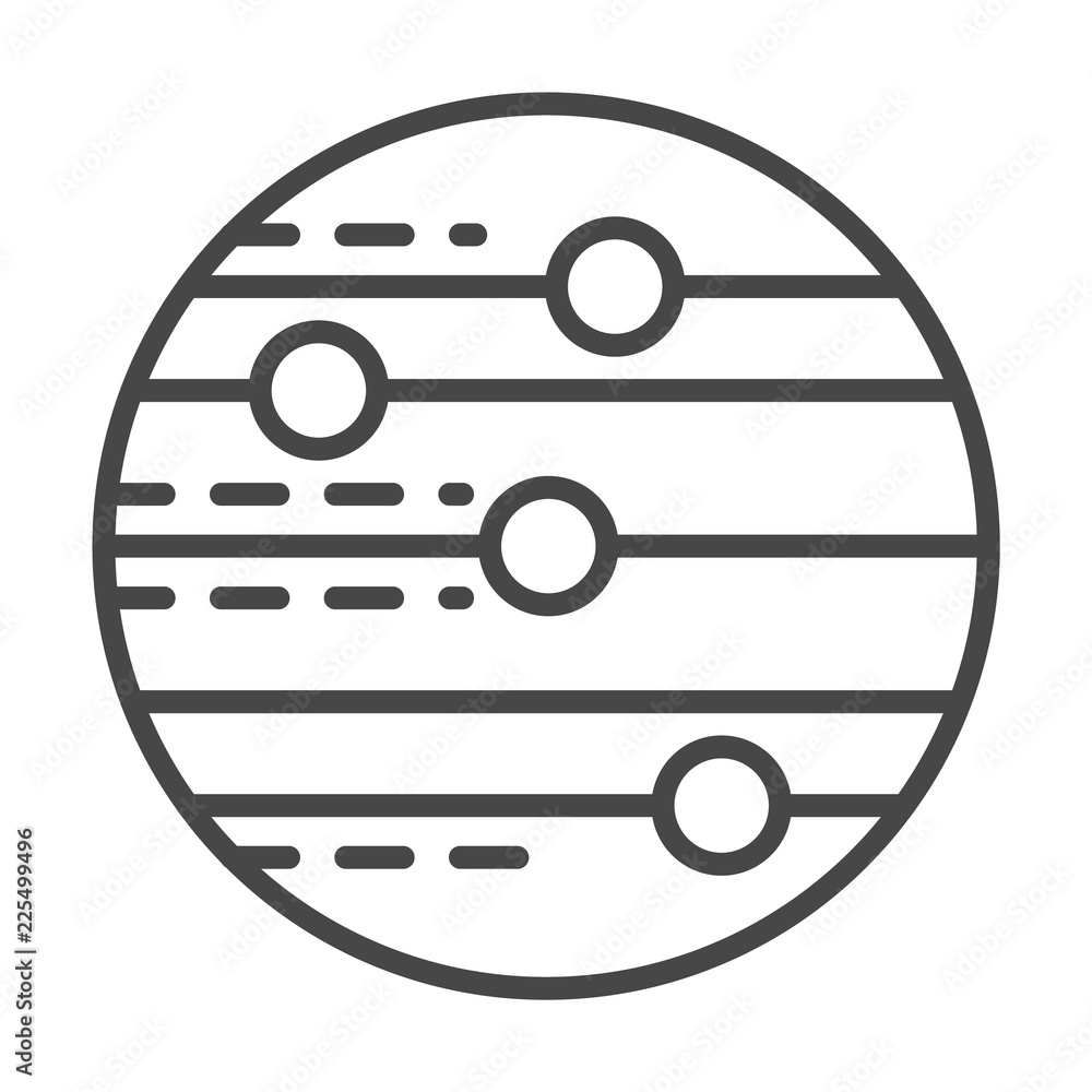 Aufkleber space planet icon. outline space planet vector icon for web design isolated on white background