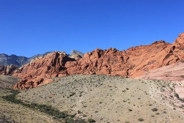 Fototapeta na wymiar Redrocks, Nevada, blauer Himmel