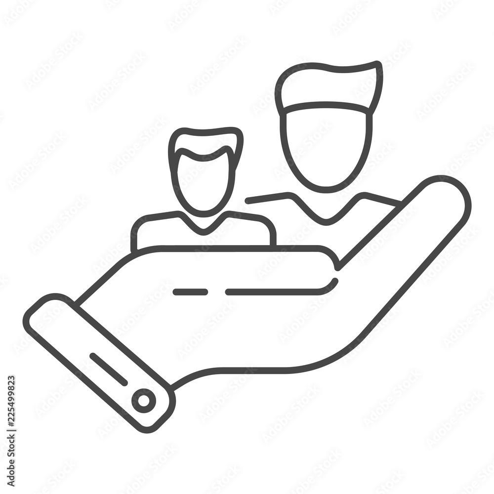 Poster Satisfaction client support icon. Outline satisfaction client support vector icon for web design isolated on white background