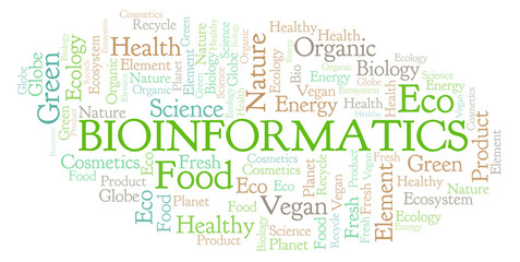 Fototapeta premium Bioinformatics word cloud.