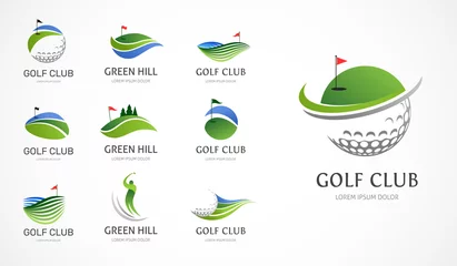 Foto op Canvas Golf club icons, symbols, elements and logo collection © Marina Zlochin
