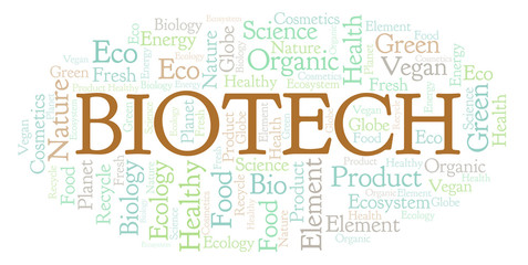 Obraz premium Biotech word cloud.
