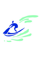 Recreation, sports, activity. The man on the aquabike. Pictogram.