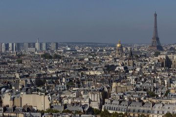 Views of Paris city and sights  from Cathédrale Notre-Dame de Paris