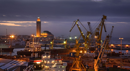 Port in Casablanca. Morocco