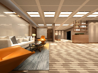 Obraz premium 3d render office working space