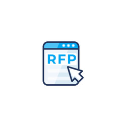 RFP, request for proposal form icon