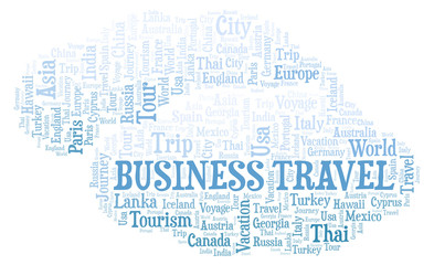 Fototapeta na wymiar Business Travel word cloud.