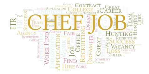 Fototapeta premium Chef Job word cloud.