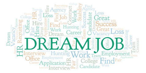 Dream Job word cloud.