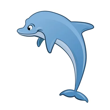 Funny Dolphin Vector Illustration Stock Vector | Adobe Stock