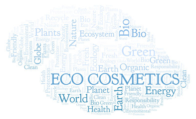 Fototapeta na wymiar Eco Cosmetics word cloud.