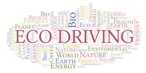 Obraz premium Eco Driving word cloud.