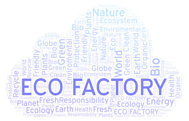 Obraz premium Eco Factory word cloud.