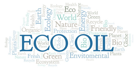 Obraz premium Eco Oil word cloud.