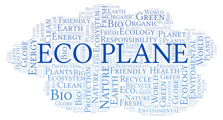 Obraz premium Eco Plane word cloud.