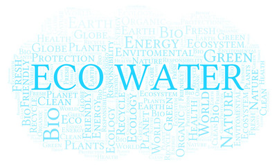 Obraz premium Eco Water word cloud.