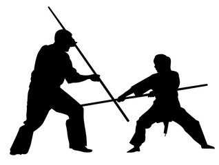 silhouette combative sports © andrey7777777