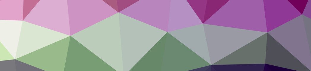 Fototapeta premium Illustration of beautiful green and purple low poly background.