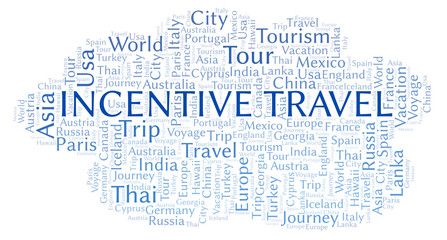 Fototapeta premium Incentive Travel word cloud.