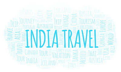 Obraz premium India Travel word cloud.
