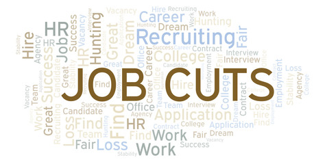 Job Cuts word cloud.