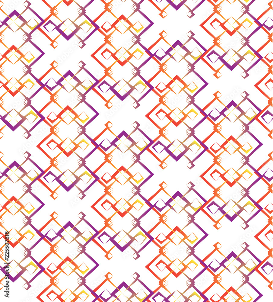 Poster seamless colorful gradient rhombus pattern isolated on white background