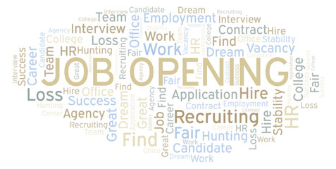 Fototapeta premium Job Opening word cloud.