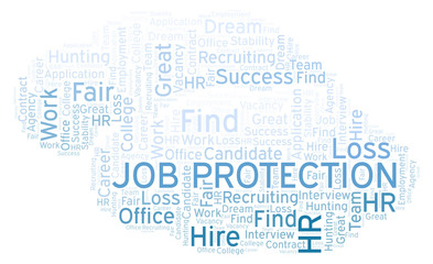 Job Protection word cloud.