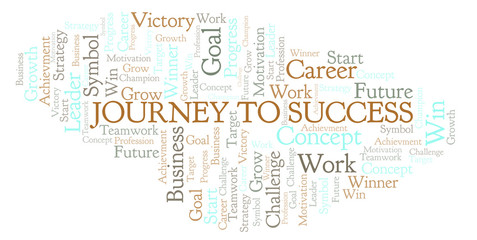 Journey To Success word cloud.