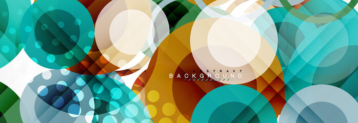 Overlapping circles design background
