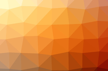 Illustration of beautiful orange low poly background.