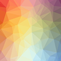 Illustration of beautiful orange low poly background.