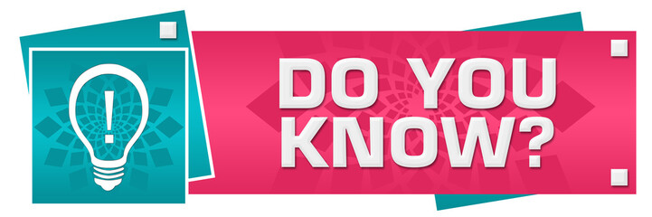 Do You Know Pink Turquoise Circular Floral Horizontal 