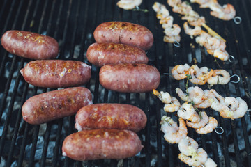 barbecue sausage and shrimp