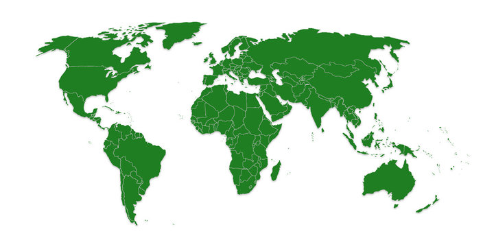 Fototapeta World Map Illustration