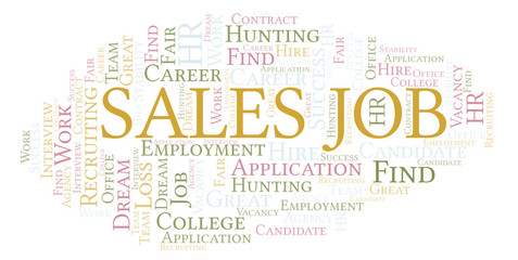 Sales Job word cloud.