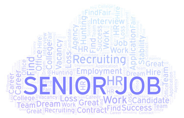 Obraz premium Senior Job word cloud.