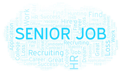 Senior Job word cloud.