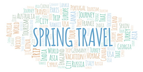 Spring Travel word cloud.