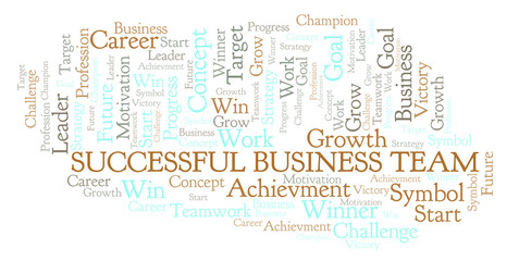 Obraz premium Successful Business Team word cloud.