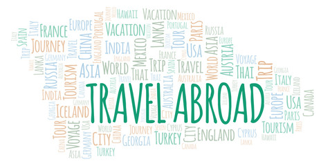 Travel Abroad word cloud.